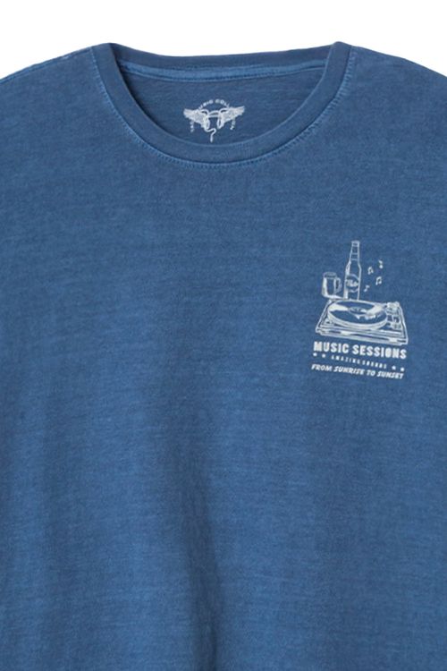 T-Shirt Estampada Stone Music Sessions Azul