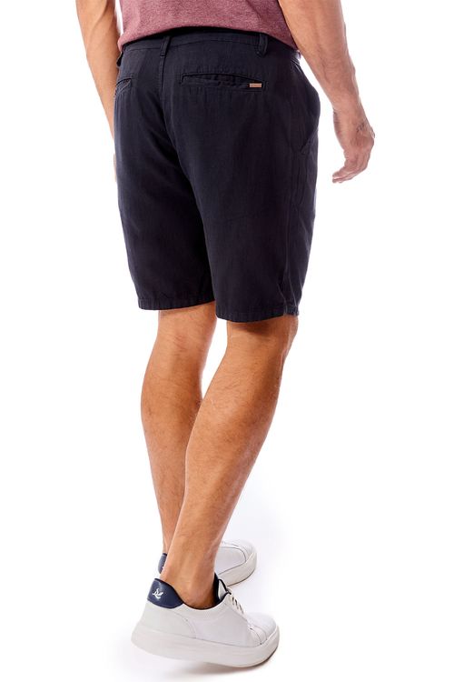 Bermuda Chino Fio Tinto Azul Marinho