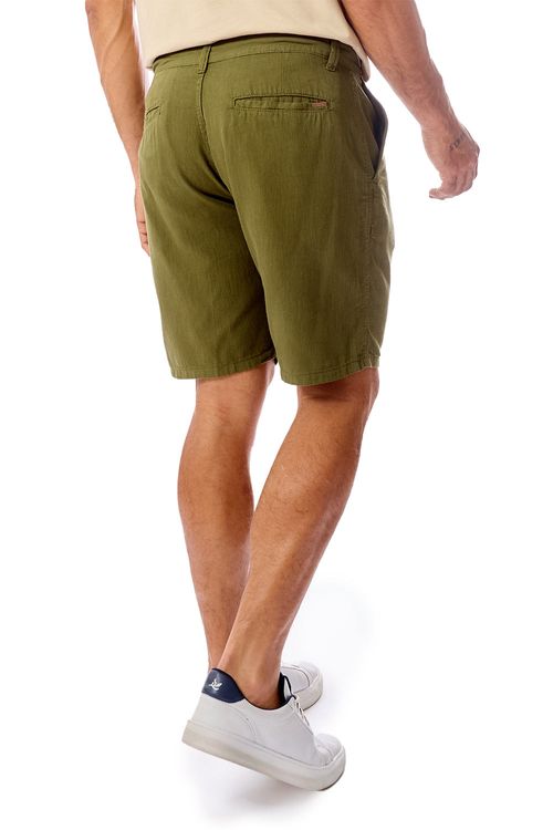 Bermuda Chino Fio Tinto Verde