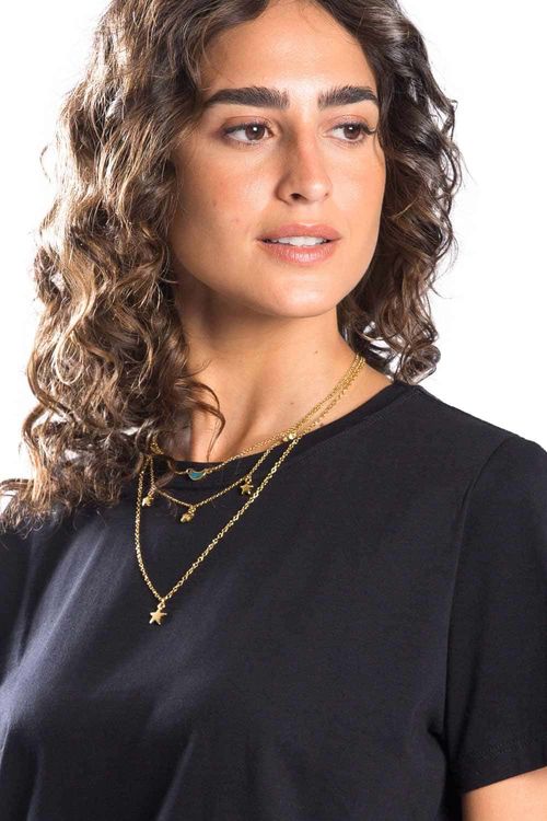 Blusa Básica Premium Algodão Egípcio Preta