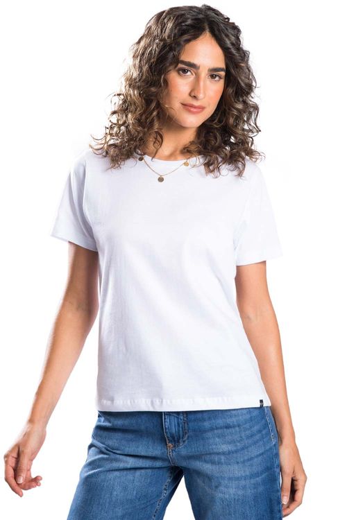 Blusa Básica Premium Sem Costura Lateral Branca