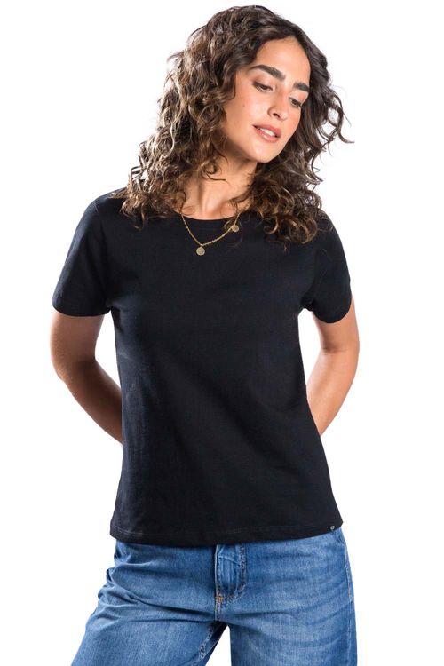 Blusa Básica Premium Sem Costura Lateral Preta