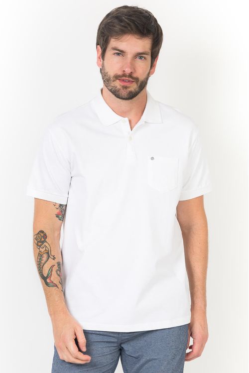 Polo Básica Com Bolso Flex Cru