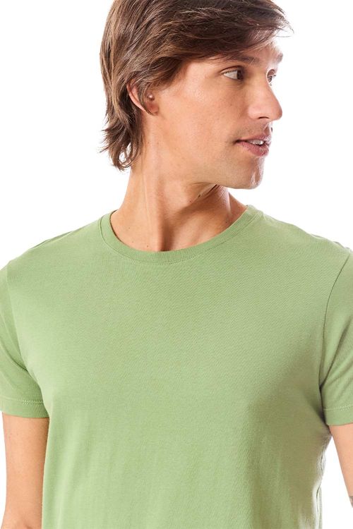 T-Shirt Premium Fit Sem Costura Verde Claro