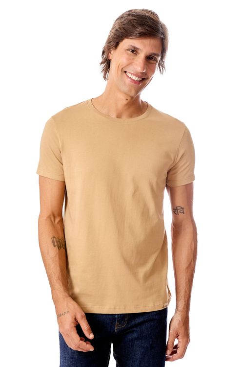 T-Shirt Básica Premium Fit Khaki