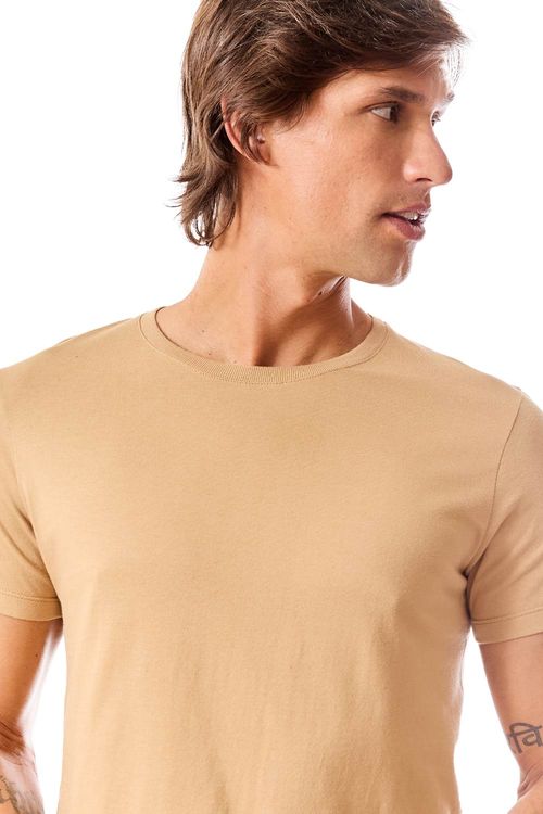 T-Shirt Básica Premium Fit Khaki