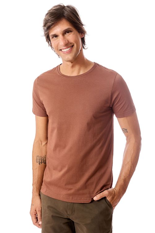 T-Shirt Básica Color New Fit Marrom