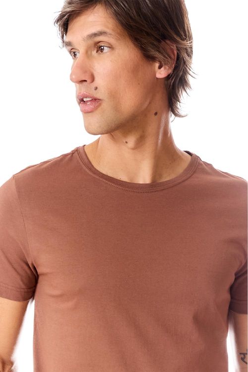 T-Shirt Básica Color New Fit Marrom