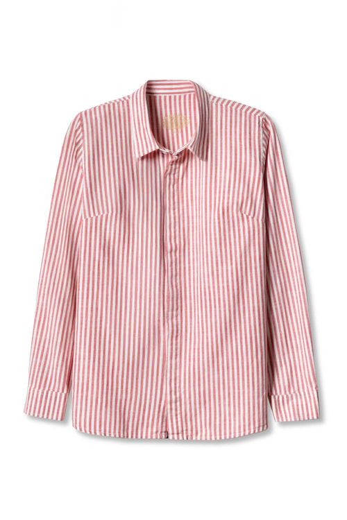 Camisa Listrada Premium Branca/Vermelha