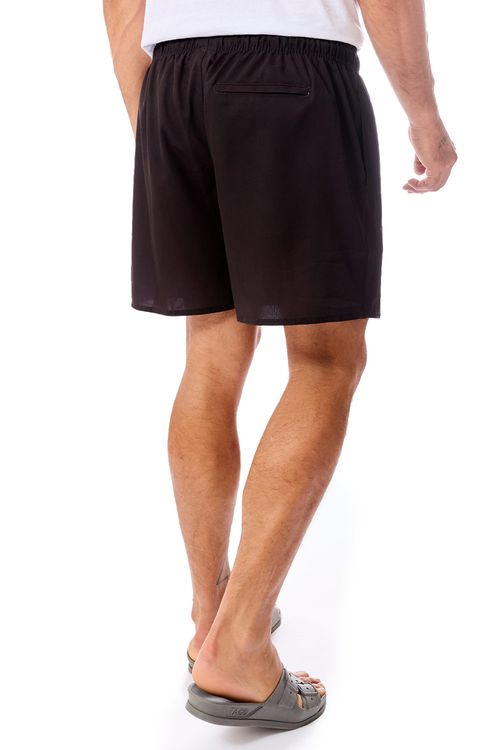 Short Estampado Flex Hibiscus Line Preto