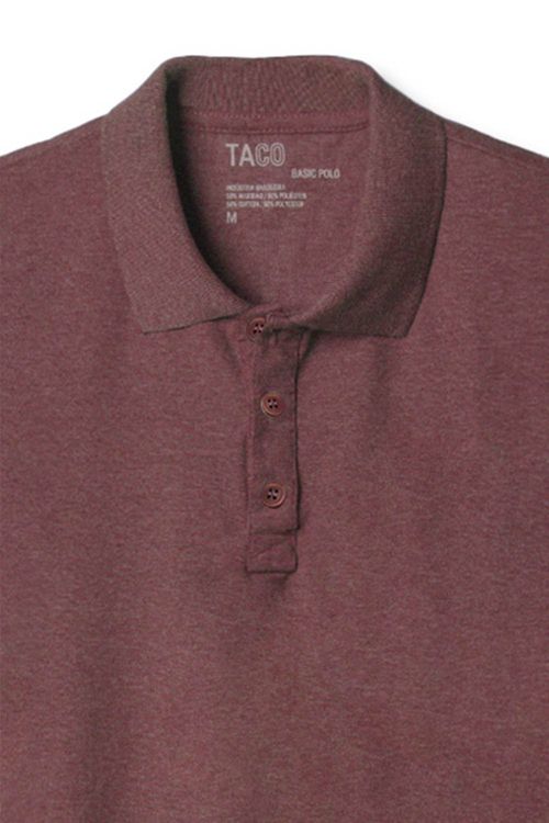 Polo Básica Fit Mescla Vinho