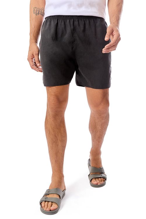 Short Liso Cupro Preta