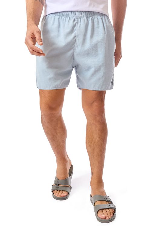 Short Liso Cupro Azul Claro