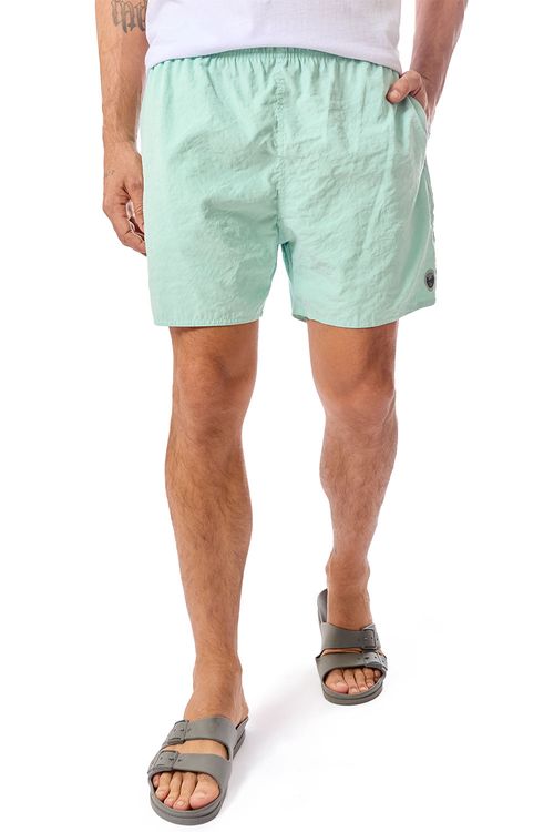 Short Liso Cupro Verde Claro