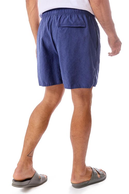 Short Liso Cupro Azul Marinho