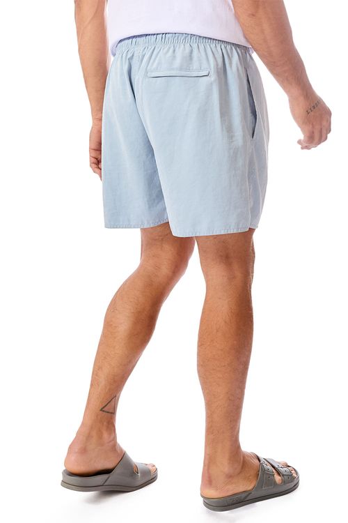 Short Liso Cupro Azul Claro