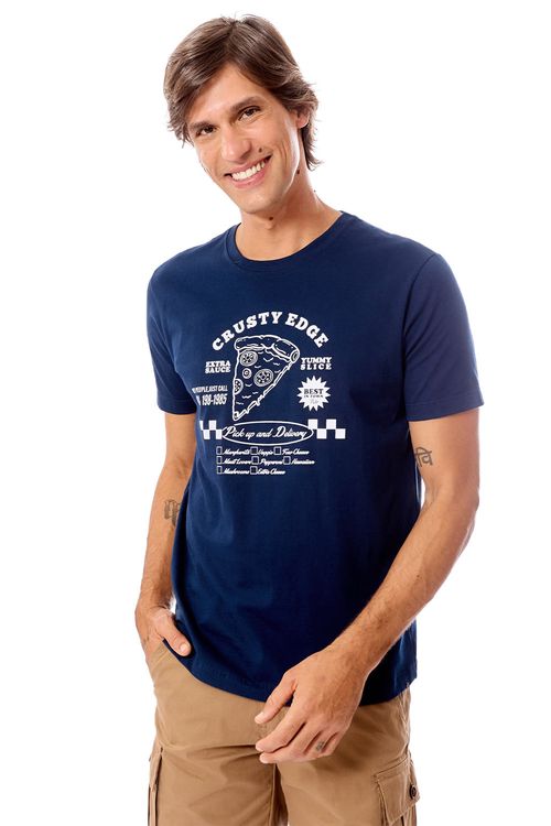 T-Shirt Estampada Soul Delivery Azul Marinho