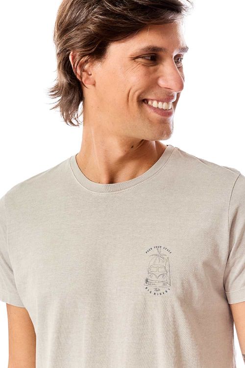 T-Shirt Estampada Stone Travelers Cinza