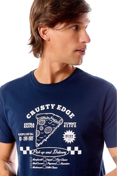 T-Shirt Estampada Soul Delivery Azul Marinho