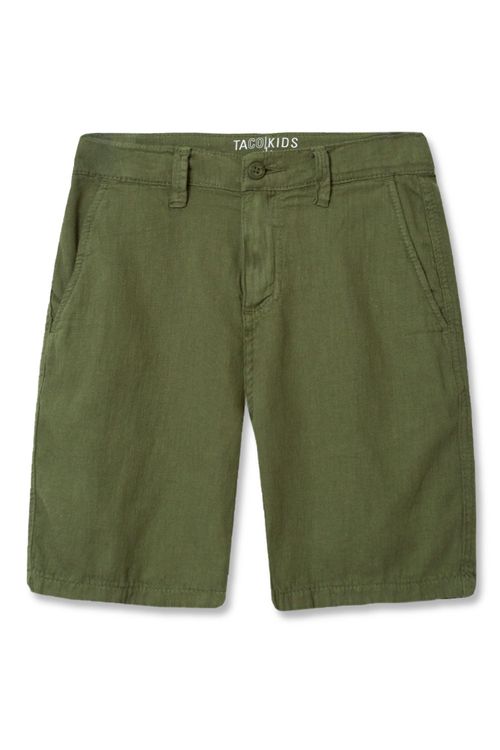 Bermuda Chino Infantil Fio Tinto Verde