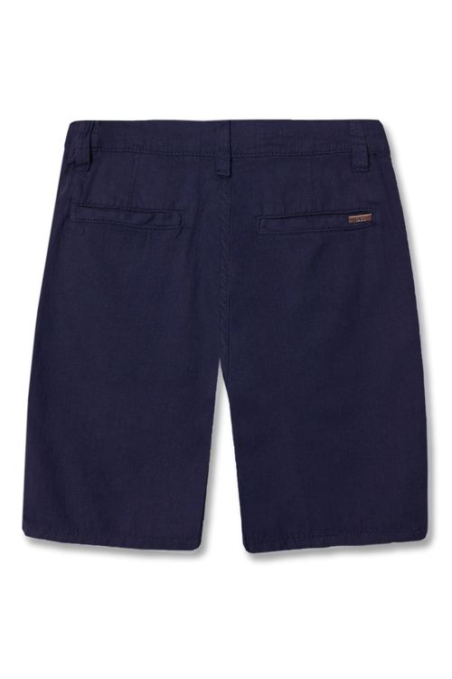 Bermuda Chino Infantil Fio Tinto Azul Marinho
