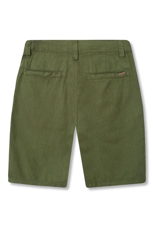 Bermuda Chino Infantil Fio Tinto Verde