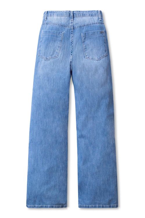 Calça Jeans Wide Leg Destroyer