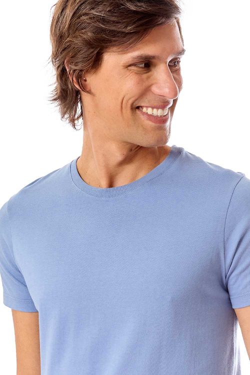 T-Shirt Premium Fit Sem Costura Azul
