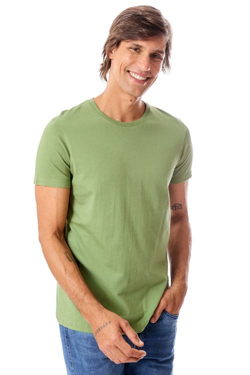 T-Shirt Premium Fit Sem Costura Verde Claro