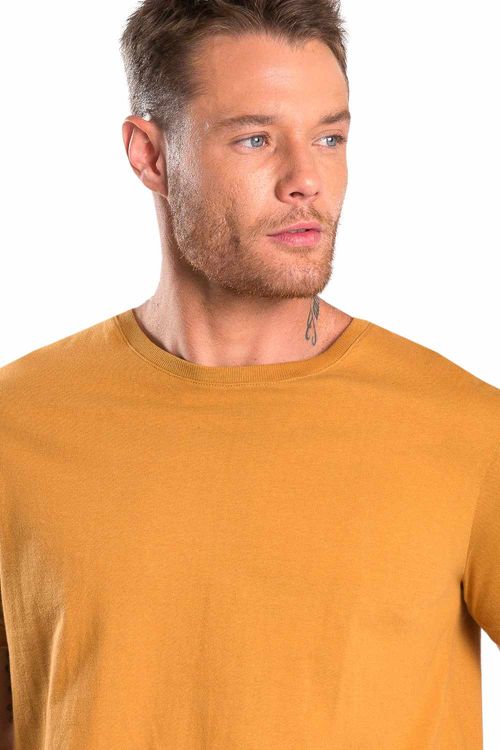 T-Shirt Premium Fit Sem Costura Mostarda