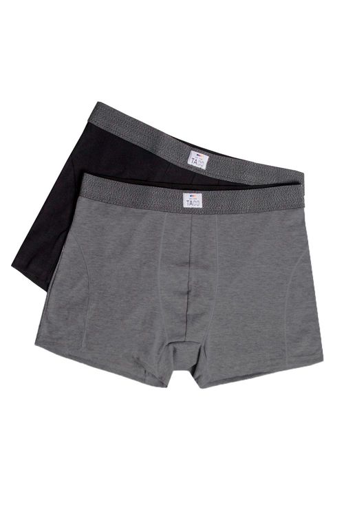 Kit De Cueca Boxer Preto/Grafite
