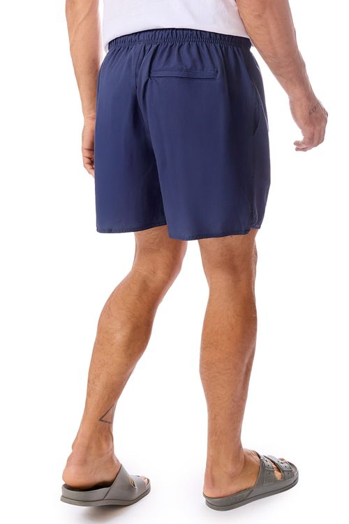 Short Estampado Flex Hawai Flower Azul Marinho