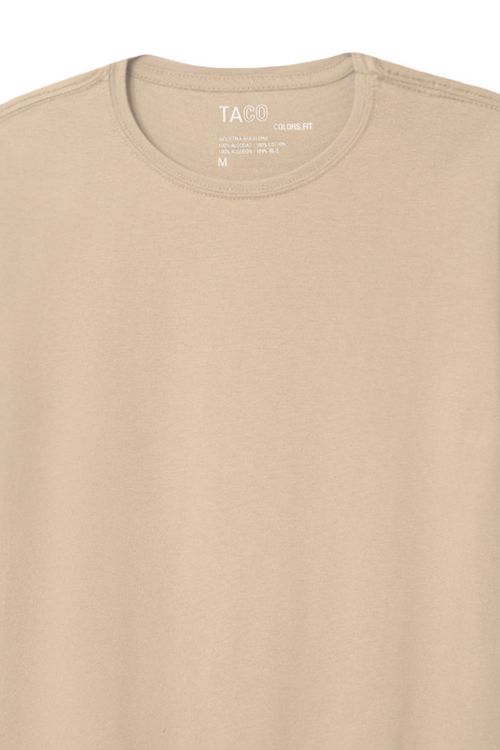 T-Shirt Básica Color Fit Khaki