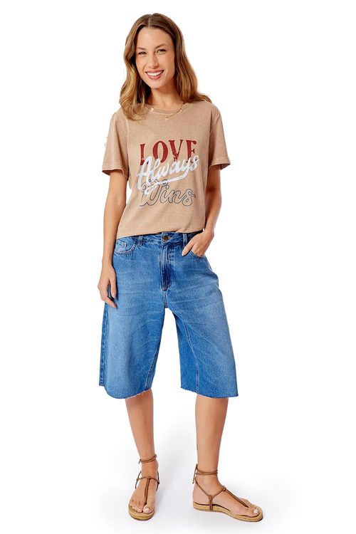 Bermuda Jeans Jorts Stone