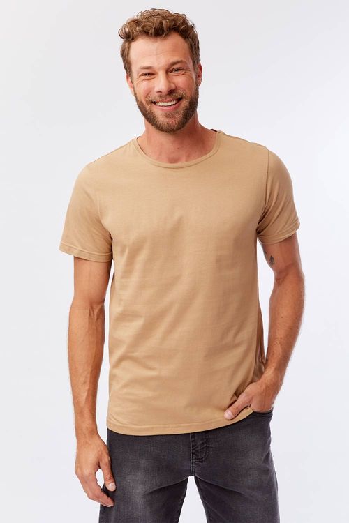 T-Shirt Básica Color New Fit Khaki