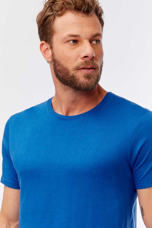 T-Shirt Básica Premium Fit Azul Royal