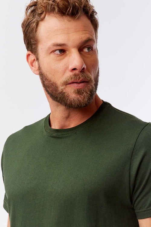 T-Shirt Básica Comfort Verde Musgo