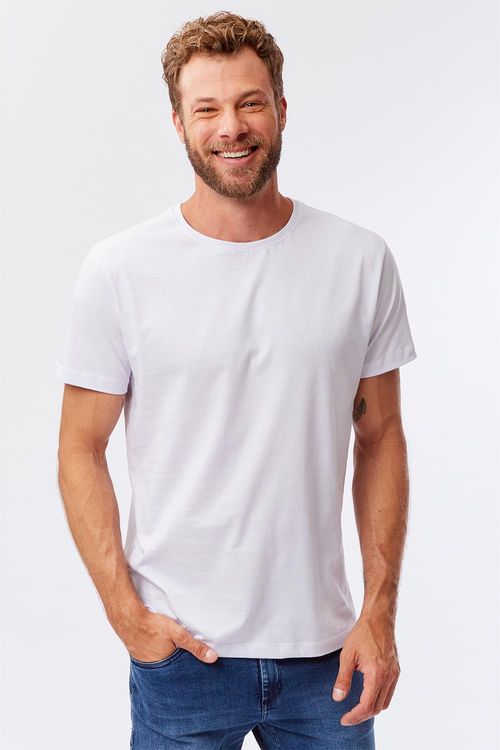 T-Shirt Básica Color Fit Branca
