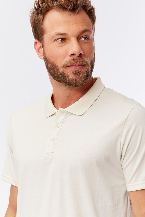 Polo Básica Fit Mescla Cru