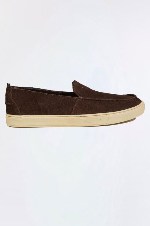 Tênis Loafer Camurça Café