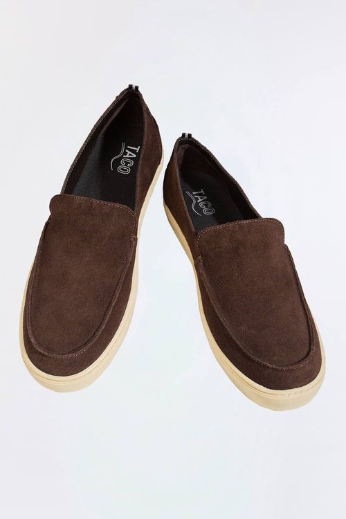 Tênis Loafer Camurça Café
