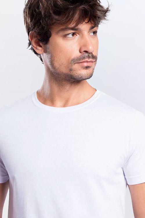 T-Shirt Básica Color New Fit Branca