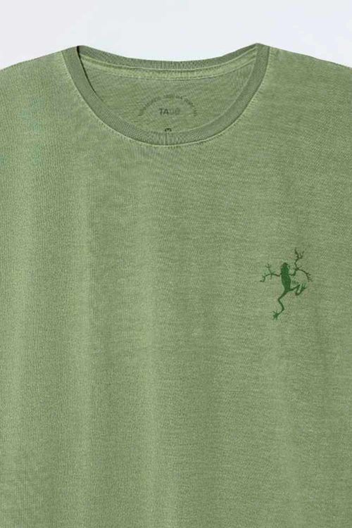 T-Shirt Estampada Stone Roots Verde Militar