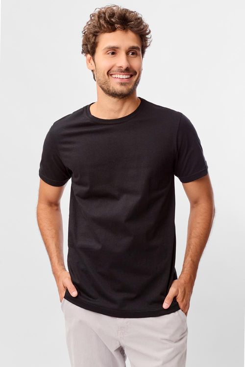T-Shirt Básica Color Fit Preto