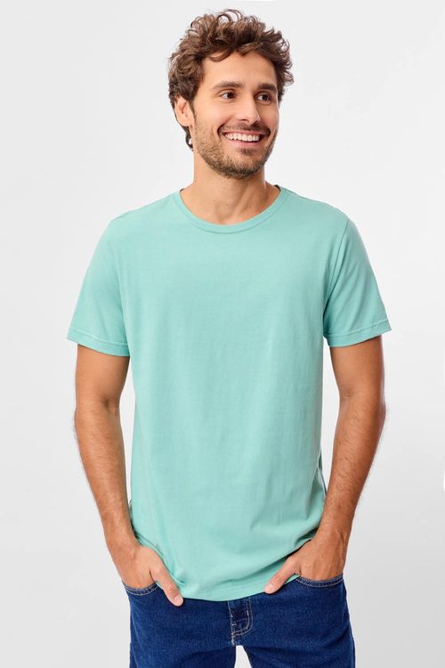 T-Shirt Básica Color Fit Verde Clara