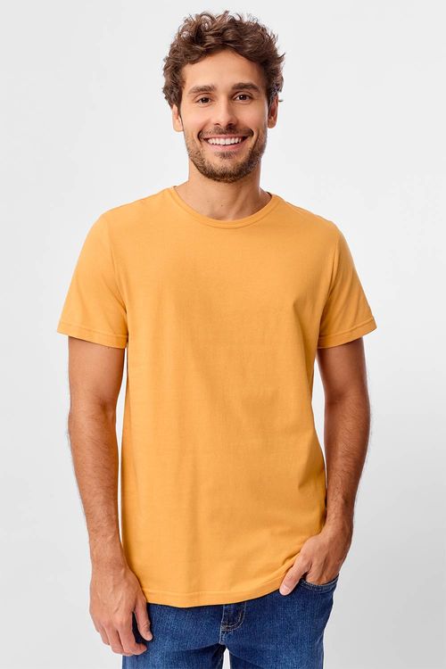 T-Shirt Básica Color Fit Amarela Escura