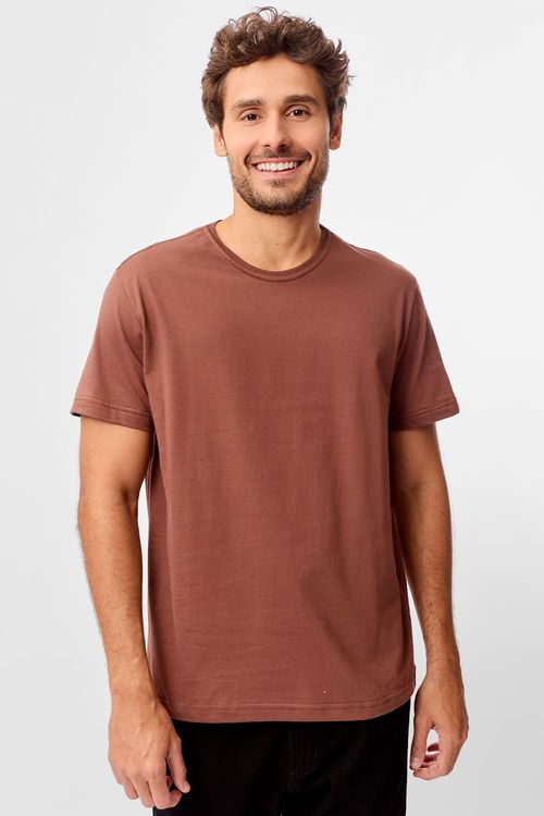 T-Shirt Básica Comfort Marrom