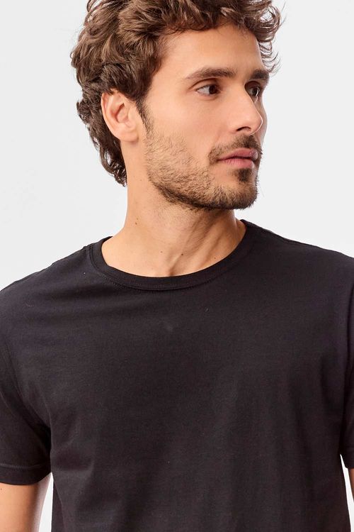 T-Shirt Básica Color Fit Preto