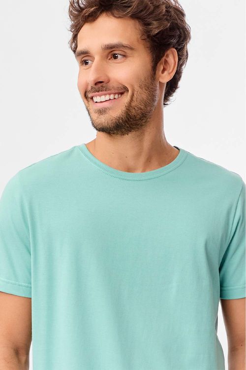 T-Shirt Básica Color Fit Verde Clara