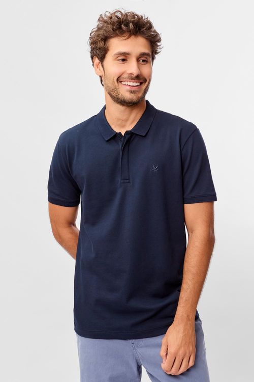 Polo Básica Piquet Premium Azul Marinho